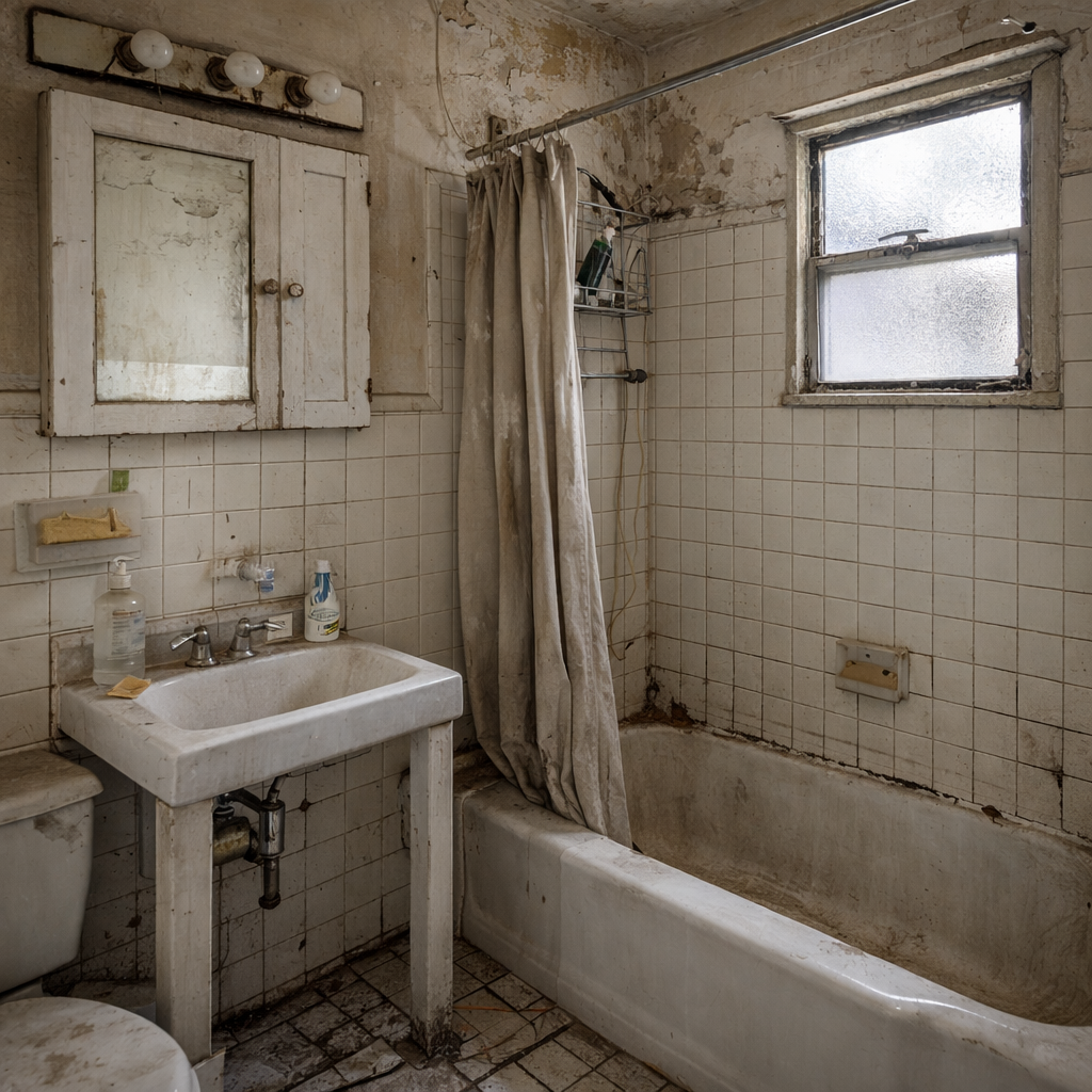Bathroom before demolition